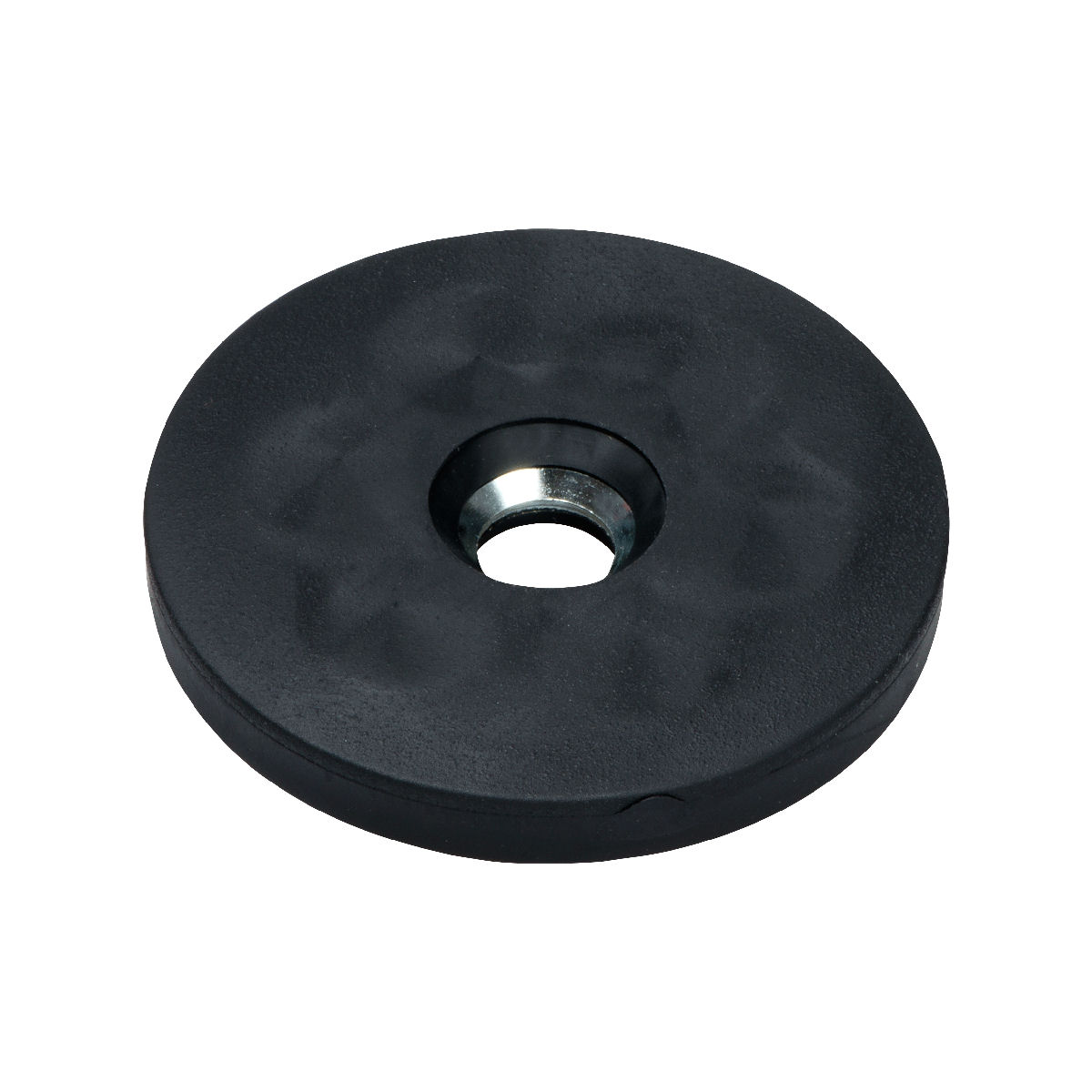 Flachgreifer Neodym 18 x 6 mm in Gummi mit Zylinderbohrung