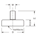 Flachgreifer Hartferrit 10 mm
