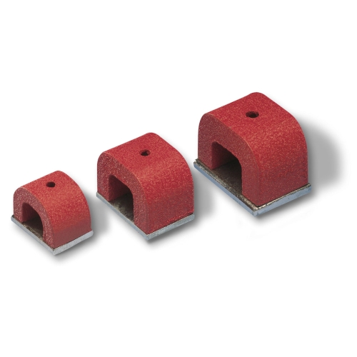 Hufeisenmagnet AlNiCo rot lackiert L 30 mm x H 20 mm, Bohrung 5 mm
