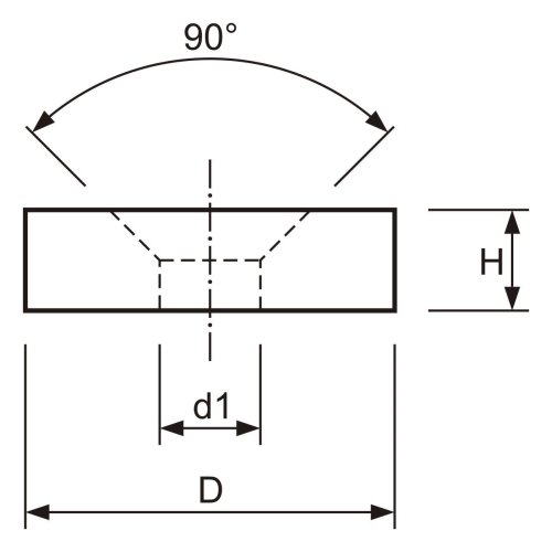 Ringmagnet Hartferrit, anisotrop 13,6 x 3,4 x 3,9 mm
